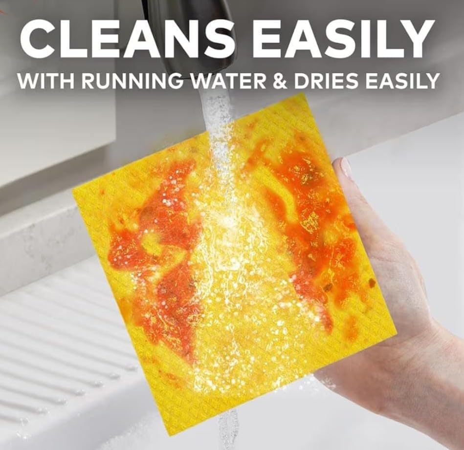 Baijin Cellulose Sponge Cleaning Cloth Super Absorbent & Reusable - Image 3