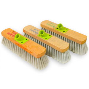 Royal Commando Wood Broom, Heavy Duty Nylon Broom